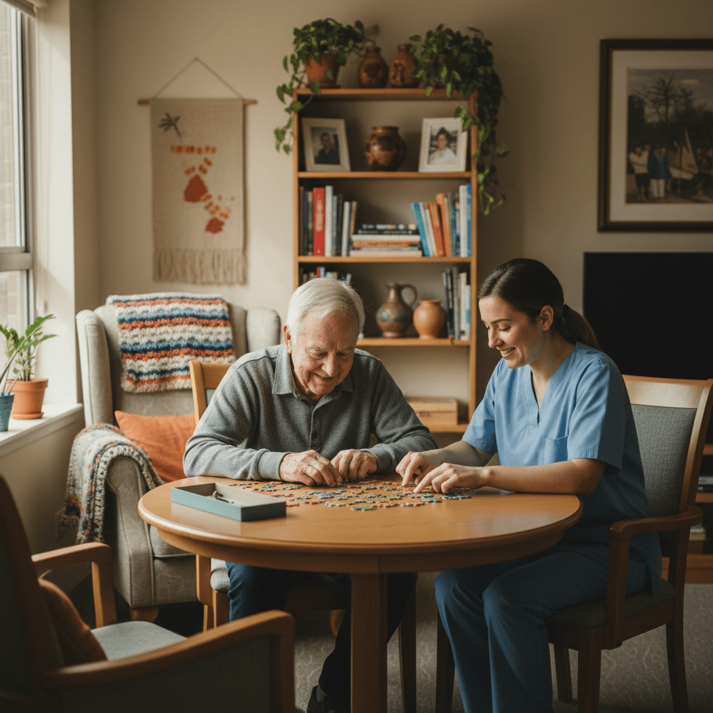 Residents engaged in meaningful activities and social connection