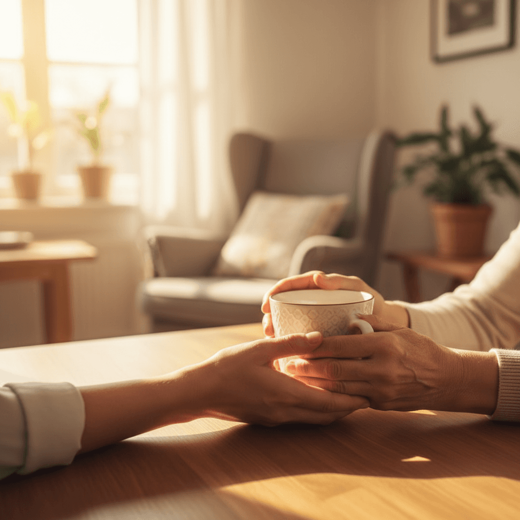 Caregiver providing compassionate assistance